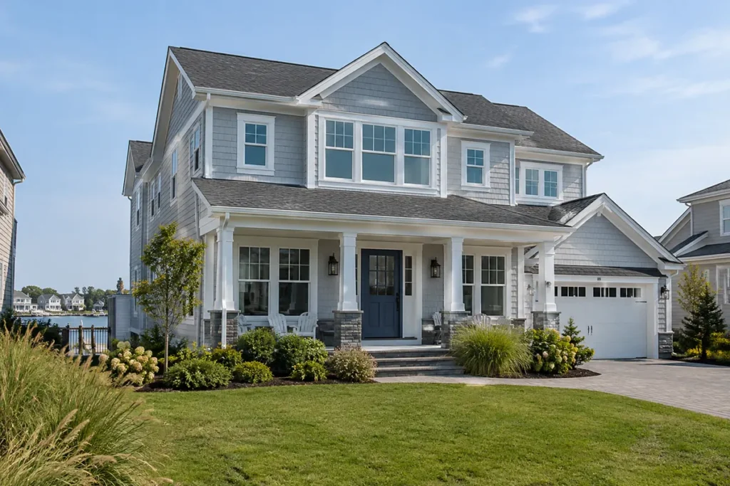 Coastal remodeling home with durable siding, impact windows, and reinforced exterior details
