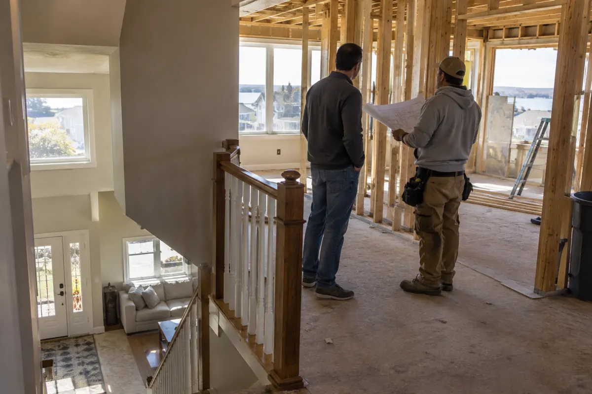 Room addition and second story addition shown during a residential planning discussion